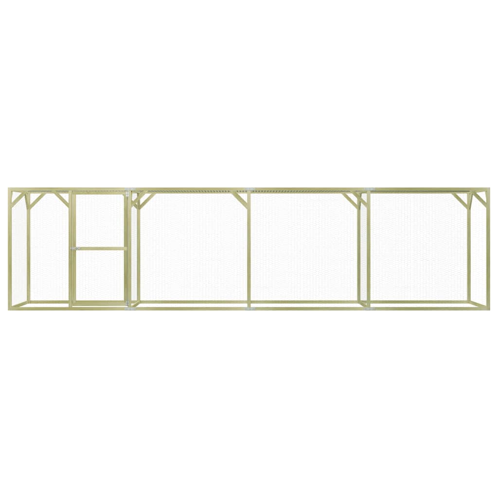 vidaXL Coteț pentru păsări, 1,5 x 6 x 1,5 m, lemn de pin tratat