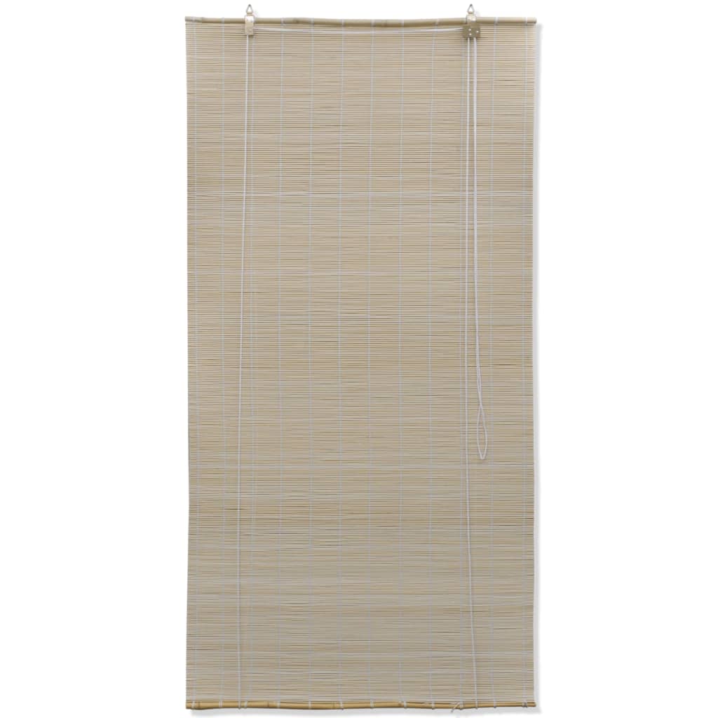 vidaXL Jaluzele din bambus natural tip rulou, 2 buc., 120 x 160 cm vidaXL Jaluzele din bambus natural tip rulou, 2 buc., 120 x 160 cm