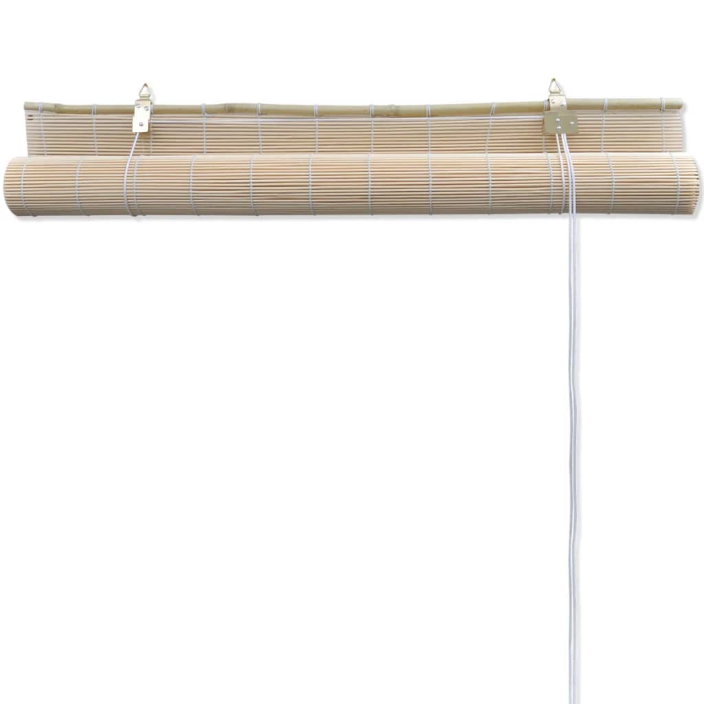 vidaXL Jaluzele din bambus natural tip rulou, 2 buc., 120 x 160 cm vidaXL Jaluzele din bambus natural tip rulou, 2 buc., 120 x 160 cm