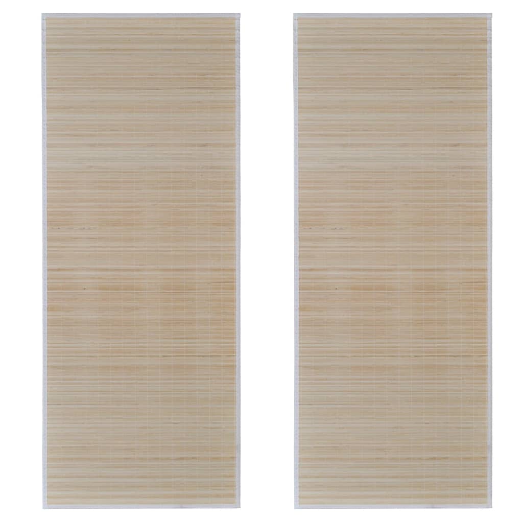 vidaXL Covoare de bambus natural, 2 buc., 120x180 cm, dreptunghiulare