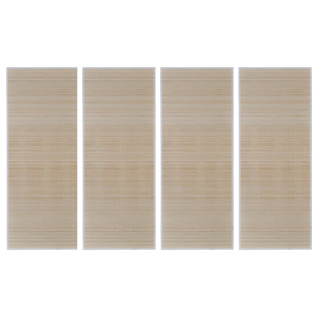 vidaXL Covoare de bambus natural, 4 buc., 120x180 cm, dreptunghiulare vidaXL Covoare de bambus natural, 4 buc., 120x180 cm, dreptunghiulare