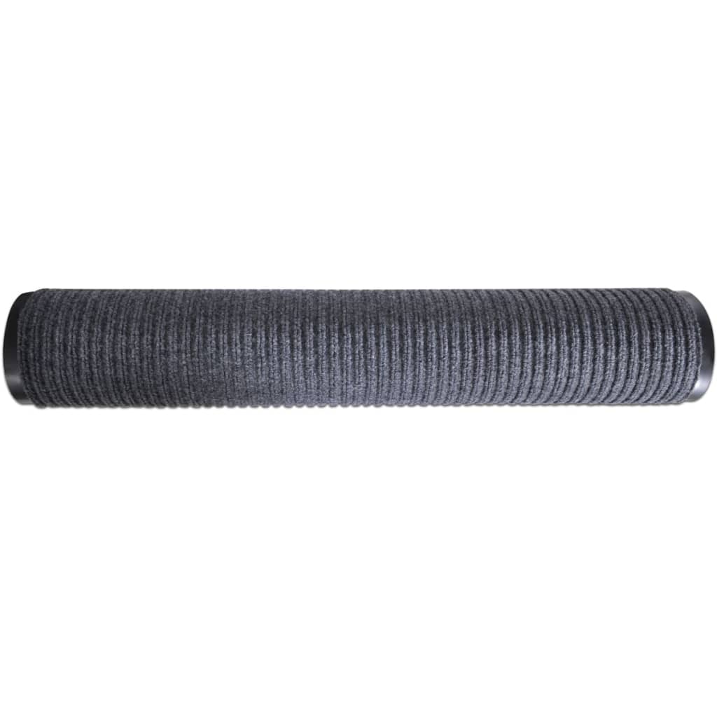 vidaXL Covorașe de ușă din PVC, 2 buc., gri, 90x60 cm