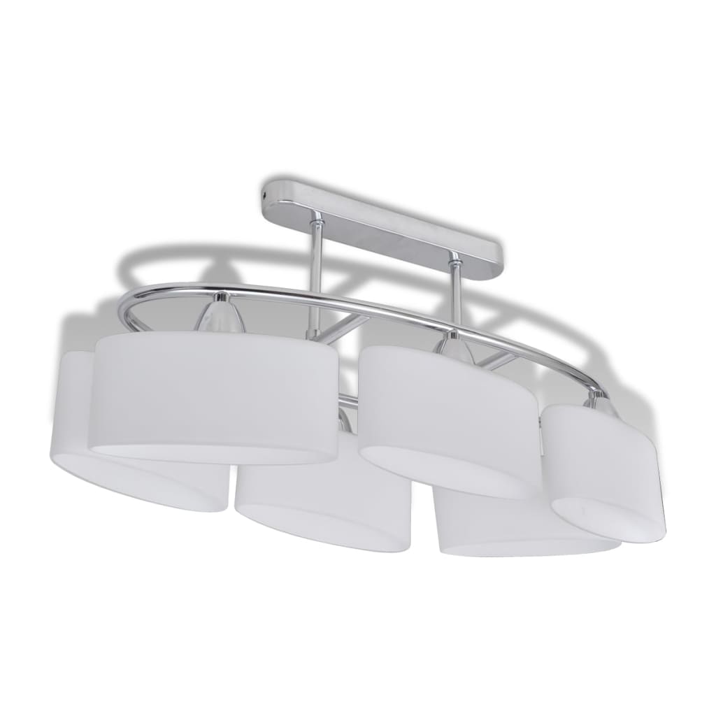 vidaXL Lustră cu abajururi din sticlă, 4 buc., E14 vidaXL Lustră cu abajururi din sticlă, 4 buc., E14