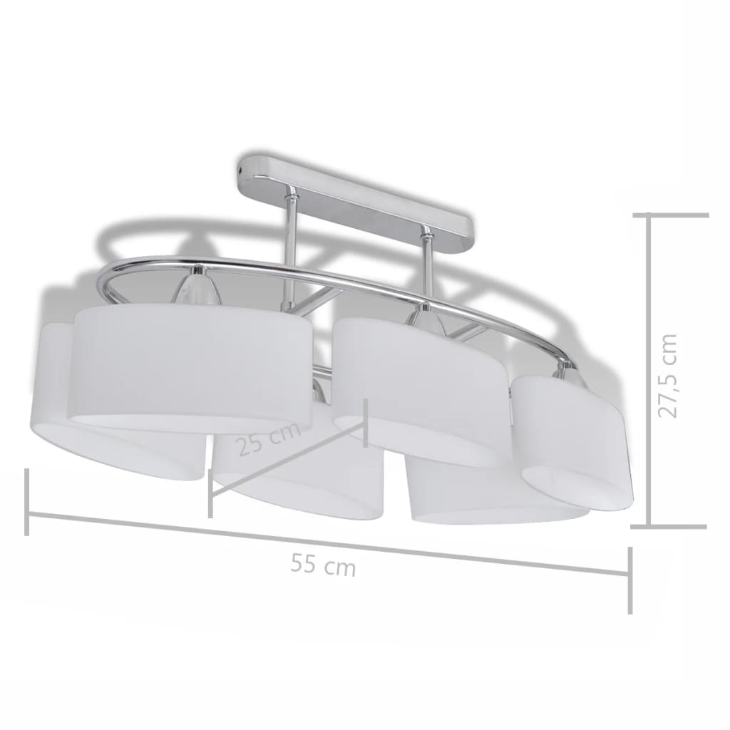 vidaXL Lustră cu abajururi din sticlă, 4 buc., E14 vidaXL Lustră cu abajururi din sticlă, 4 buc., E14