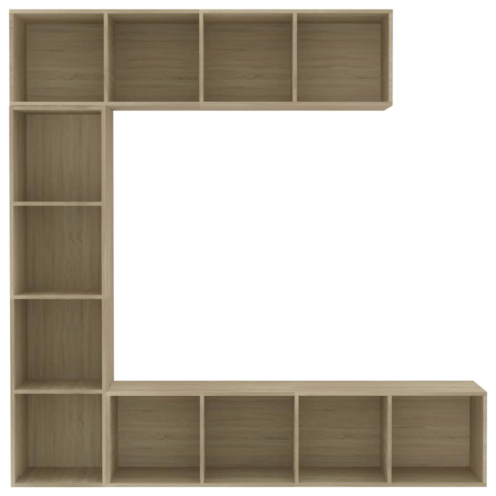 vidaXL Dulap cărți / TV, 3 piese, stejar Sonoma, 180 x 30 x 180 cm vidaXL Dulap cărți / TV, 3 piese, stejar Sonoma, 180 x 30 x 180 cm