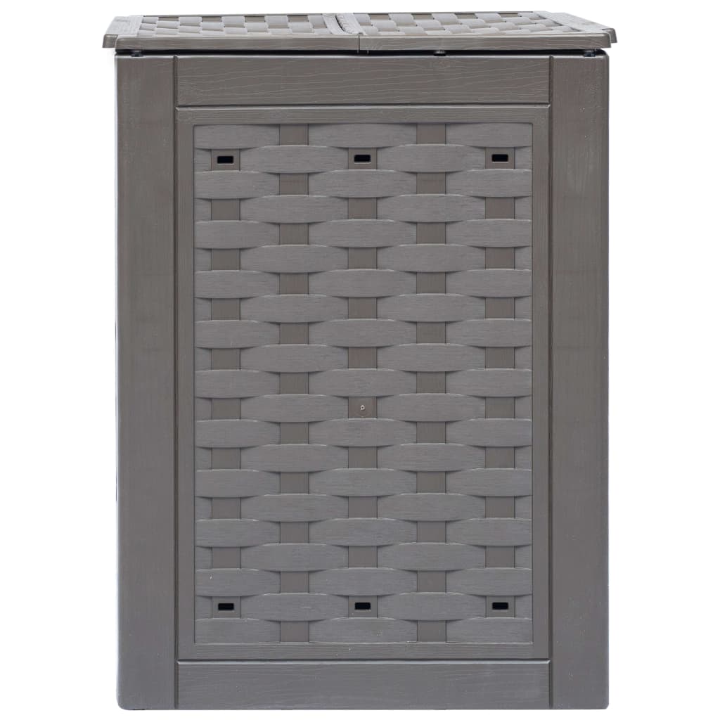 vidaXL Compostoare grădină 2 buc. maro 60x60x83 cm 600 L plastic ratan vidaXL Compostoare grădină 2 buc. maro 60x60x83 cm 600 L plastic ratan