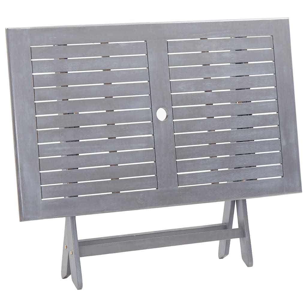 vidaXL Set mobilier de grădină, 5 piese, gri, lemn masiv de acacia vidaXL Set mobilier de grădină, 5 piese, gri, lemn masiv de acacia