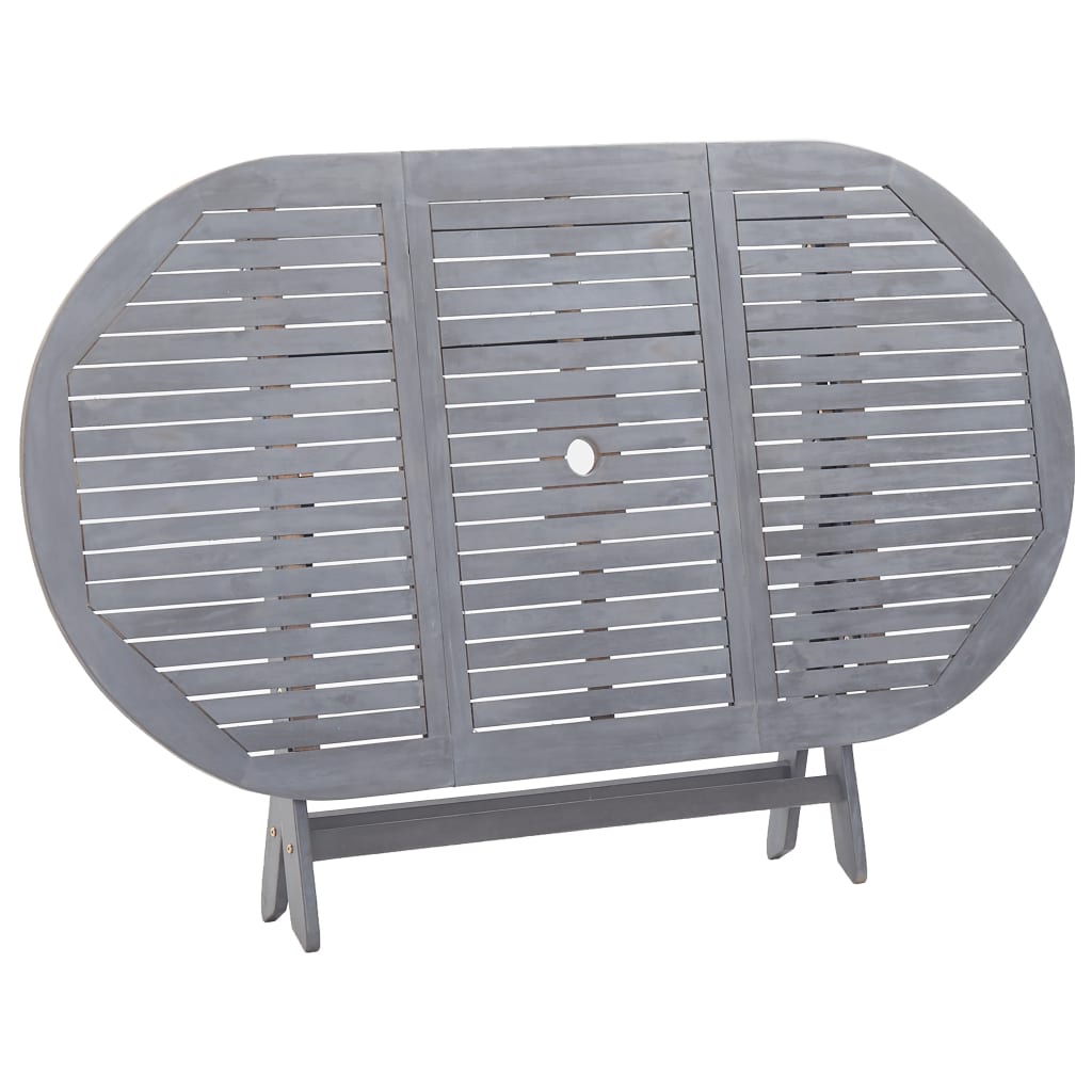 vidaXL Set mobilier de grădină, 9 piese, gri, lemn masiv de acacia vidaXL Set mobilier de grădină, 9 piese, gri, lemn masiv de acacia