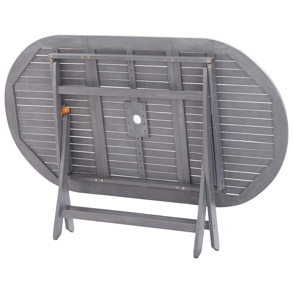 vidaXL Set mobilier de grădină, 9 piese, gri, lemn masiv de acacia vidaXL Set mobilier de grădină, 9 piese, gri, lemn masiv de acacia