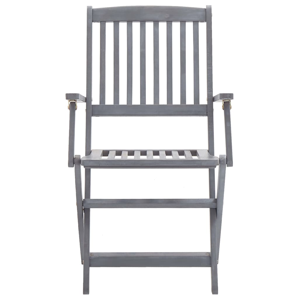 vidaXL Set mobilier de grădină, 5 piese, gri, lemn masiv de acacia vidaXL Set mobilier de grădină, 5 piese, gri, lemn masiv de acacia