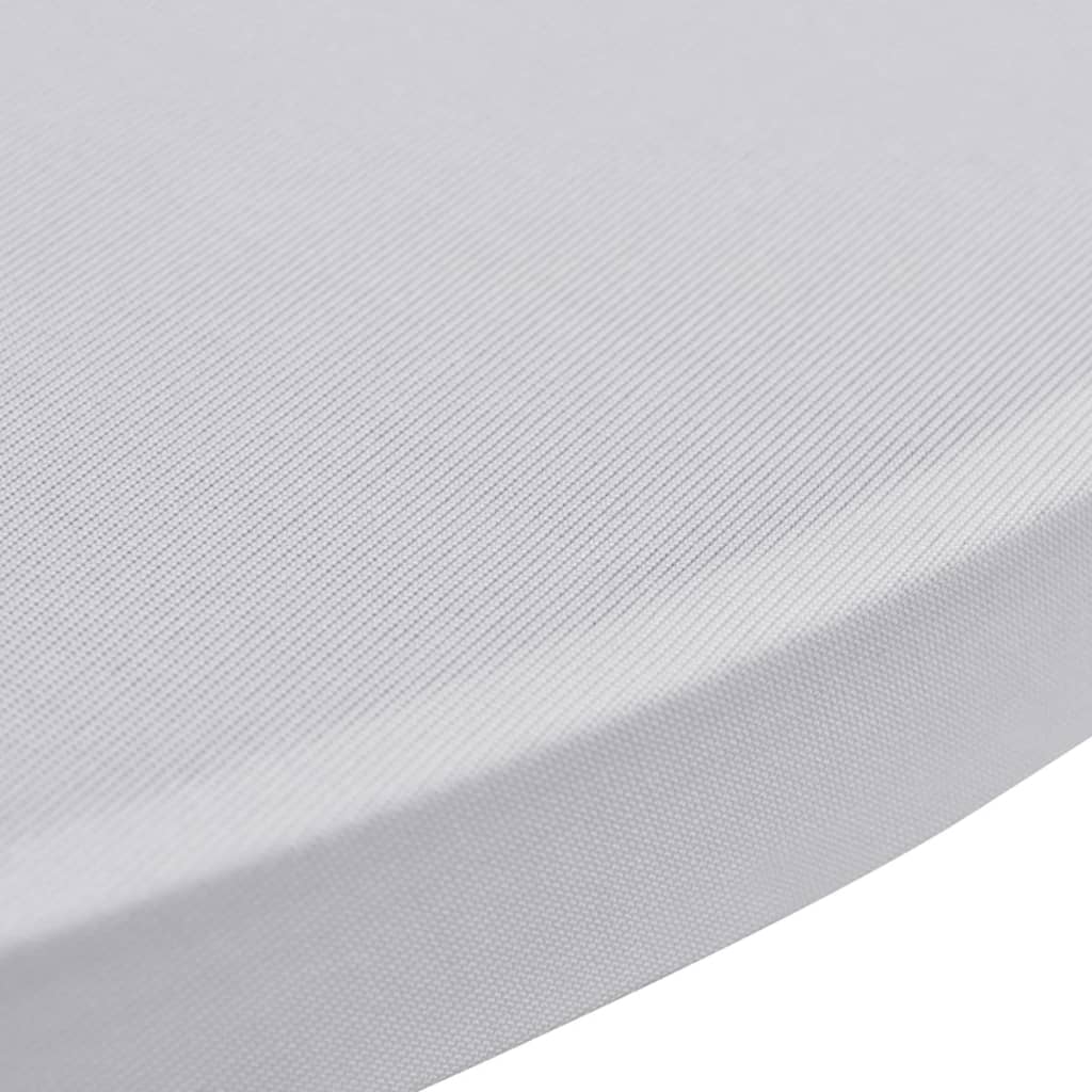 vidaXL Husă de masă cu picior Ø70 cm, 4 buc., alb, elastic vidaXL Husă de masă cu picior Ø70 cm, 4 buc., alb, elastic