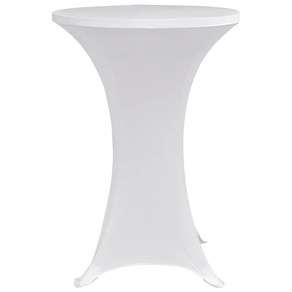 vidaXL Husă de masă cu picior, Ø80 cm, alb, elastic, 4 buc. vidaXL Husă de masă cu picior, Ø80 cm, alb, elastic, 4 buc.