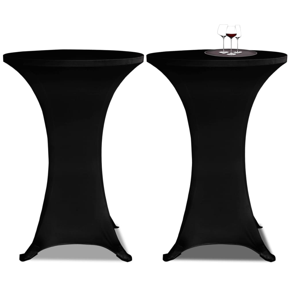 vidaXL Husă de masă cu picior, 4 buc., negru, Ø80 cm, elastic vidaXL Husă de masă cu picior, 4 buc., negru, Ø80 cm, elastic