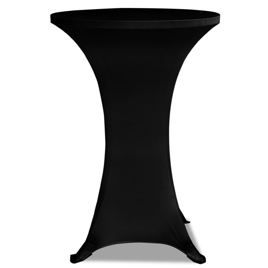 vidaXL Husă de masă cu picior, 4 buc., negru, Ø80 cm, elastic vidaXL Husă de masă cu picior, 4 buc., negru, Ø80 cm, elastic