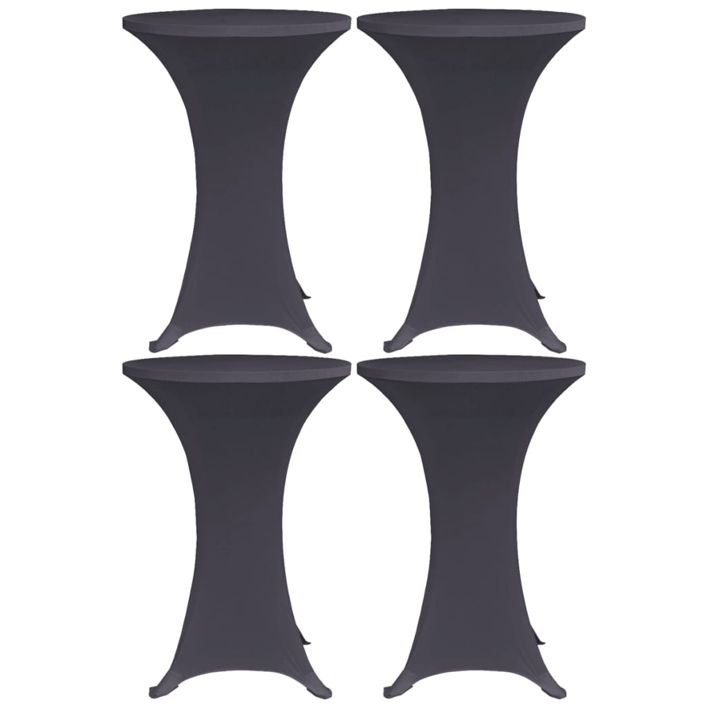 vidaXL Husă de masă elastică, 4 buc., antracit, 60 cm