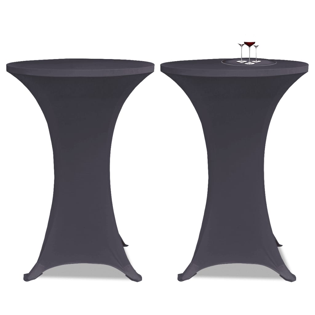 vidaXL Husă elastică pentru masă, 4 buc., antracit, 80 cm vidaXL Husă elastică pentru masă, 4 buc., antracit, 80 cm