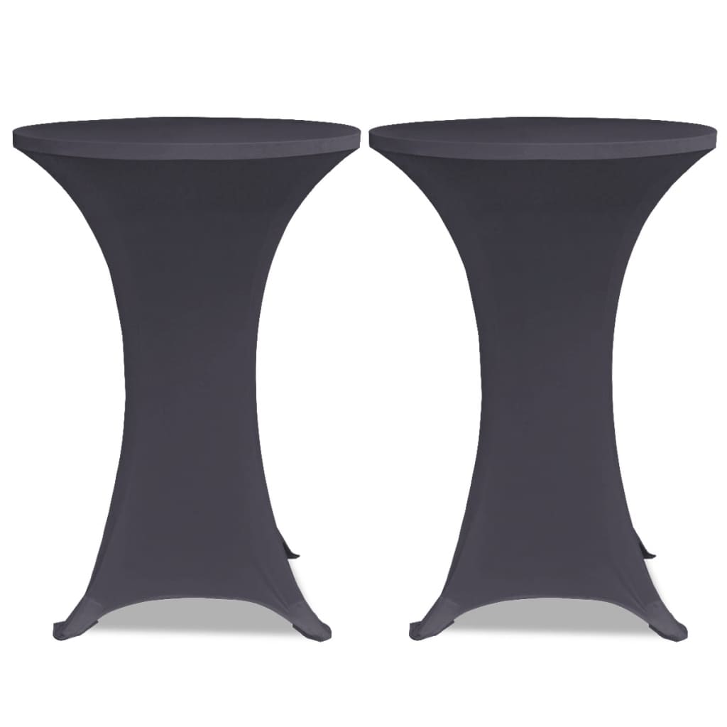 vidaXL Husă elastică pentru masă, 4 buc., antracit, 80 cm vidaXL Husă elastică pentru masă, 4 buc., antracit, 80 cm