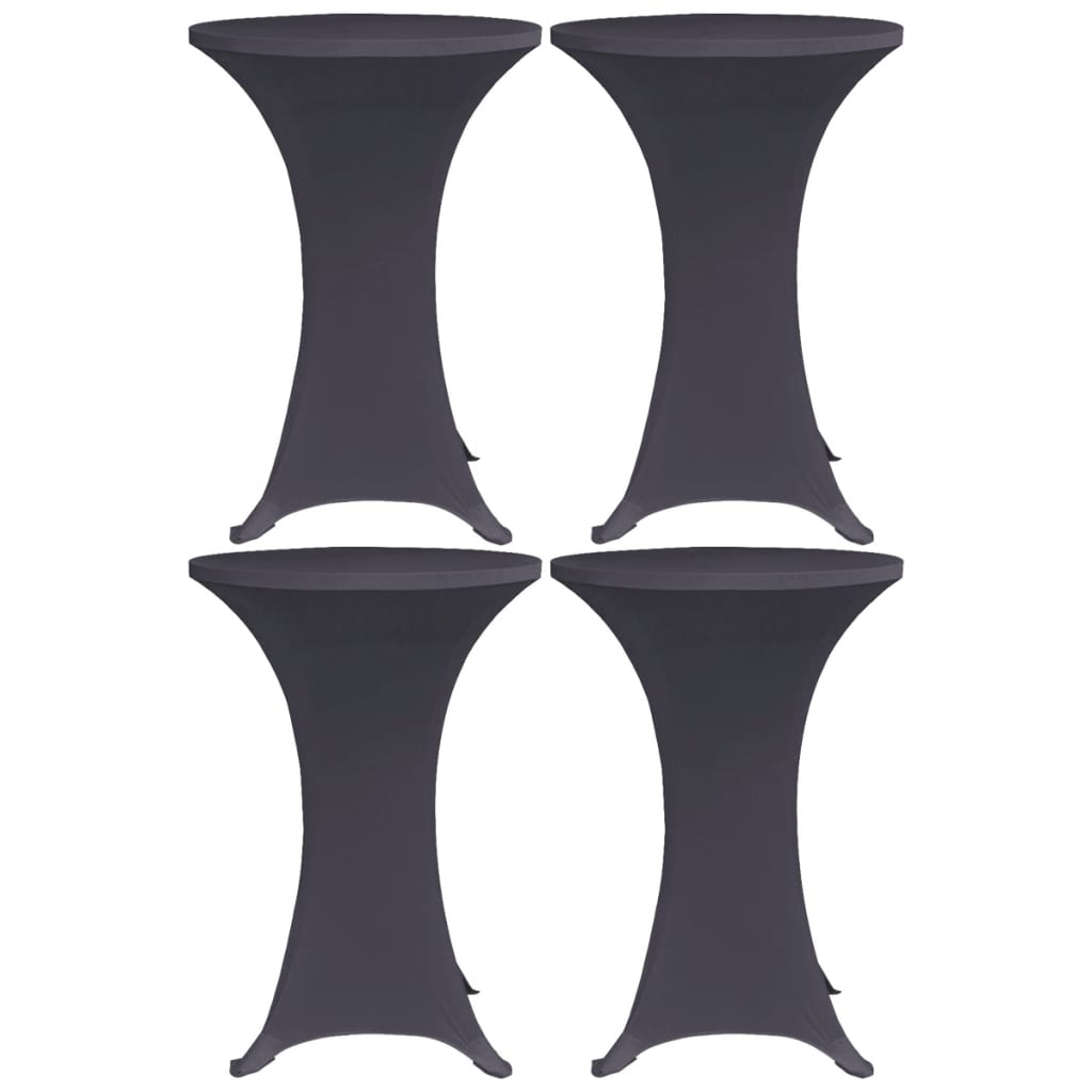 vidaXL Husă elastică pentru masă, 4 buc., antracit, 80 cm vidaXL Husă elastică pentru masă, 4 buc., antracit, 80 cm