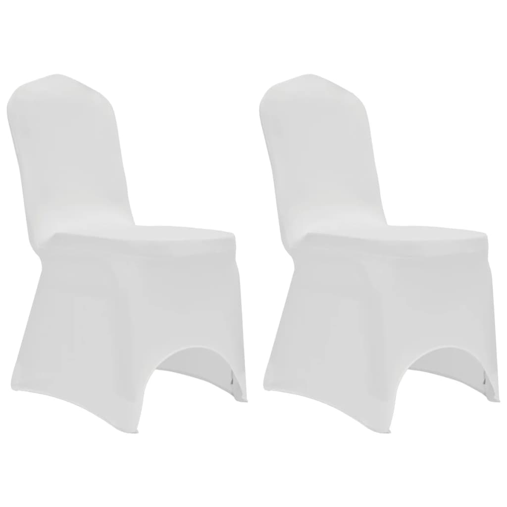 vidaXL Huse elastice pentru scaun, 12 buc., alb vidaXL Huse elastice pentru scaun, 12 buc., alb