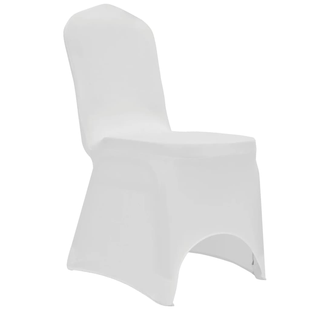 vidaXL Huse elastice pentru scaun, 12 buc., alb vidaXL Huse elastice pentru scaun, 12 buc., alb