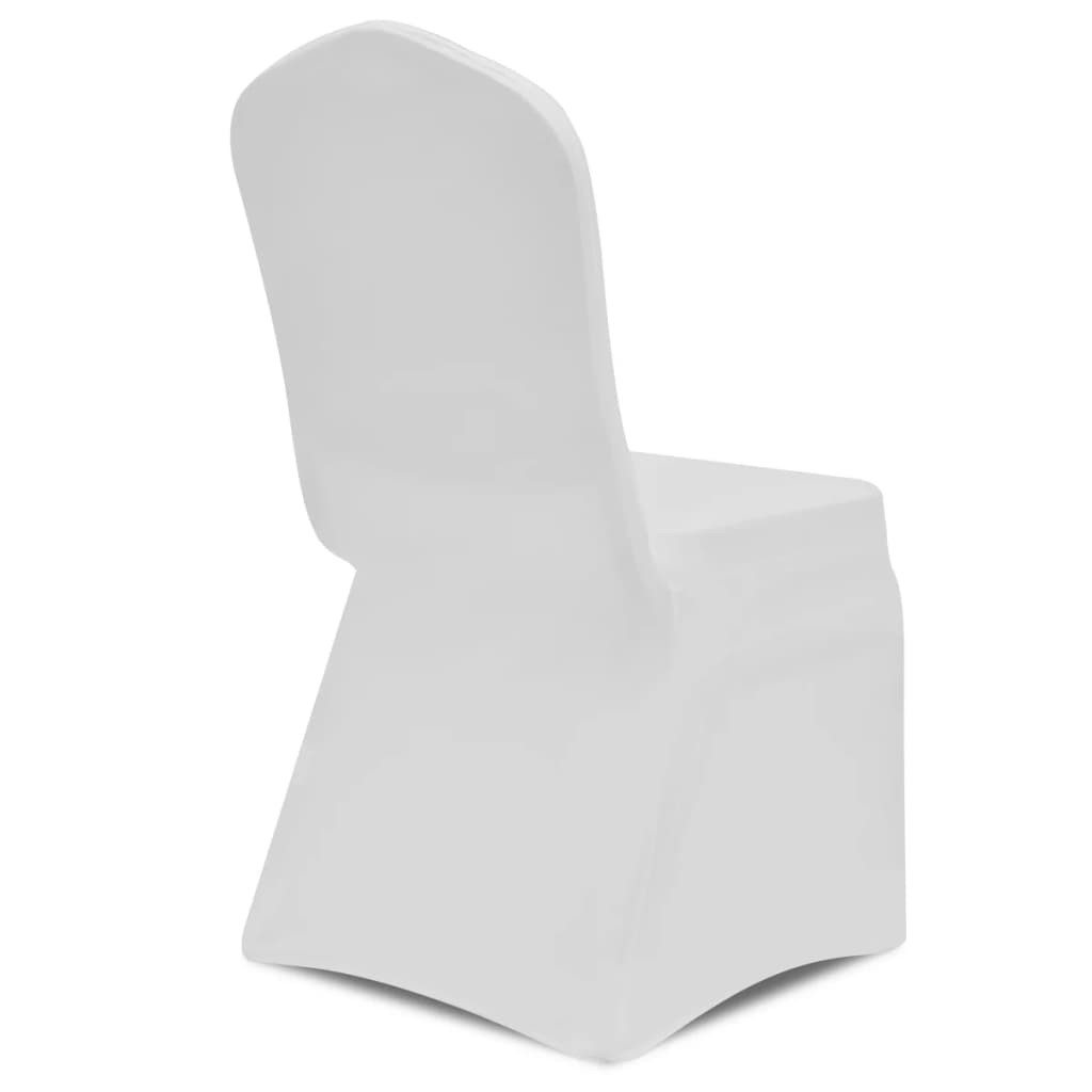 vidaXL Huse elastice pentru scaun, 12 buc., alb vidaXL Huse elastice pentru scaun, 12 buc., alb