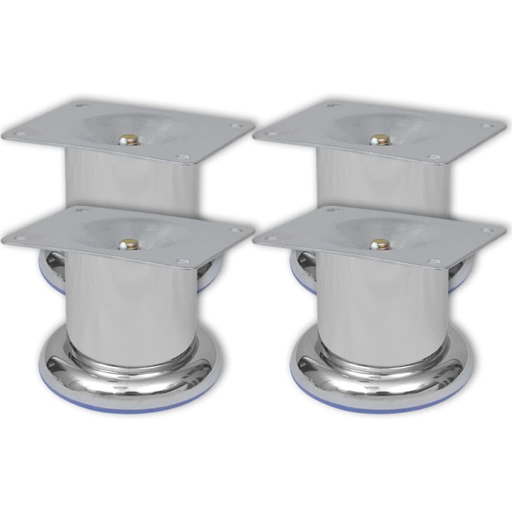 vidaXL Picioare rotunde de canapea, 8 buc., 60 mm, crom vidaXL Picioare rotunde de canapea, 8 buc., 60 mm, crom