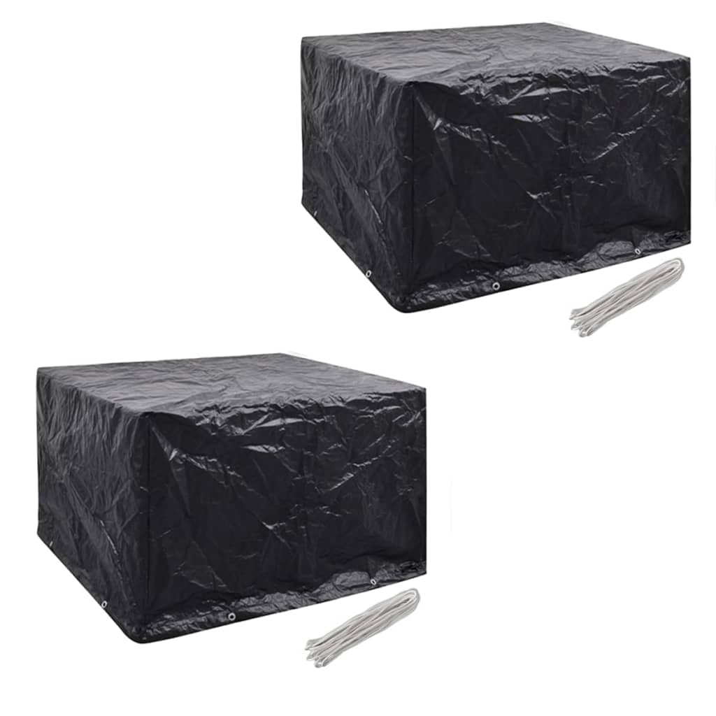 vidaXL Huse mobilier grădină 2 buc. set poliratan 8 ocheți 113x113 cm vidaXL Huse mobilier grădină 2 buc. set poliratan 8 ocheți 113x113 cm