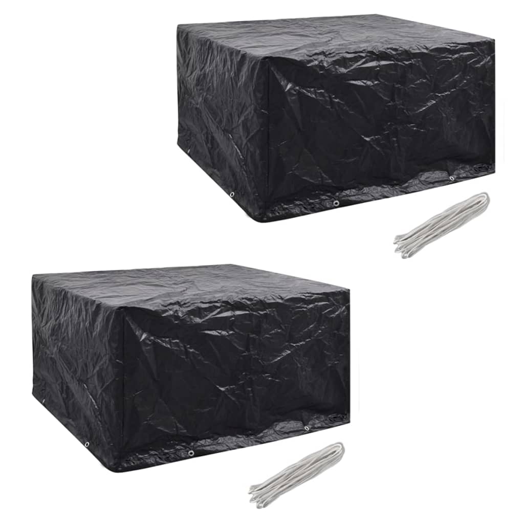 vidaXL Huse mobilier grădină 2 buc. set poliratan 8 ocheți 172x113 cm vidaXL Huse mobilier grădină 2 buc. set poliratan 8 ocheți 172x113 cm