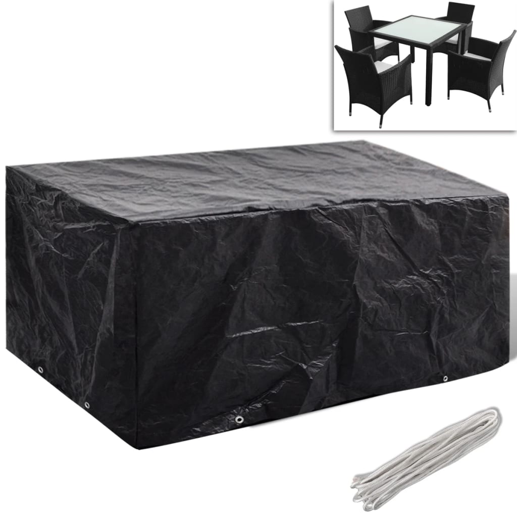 vidaXL Huse mobilier grădină 2 buc. 180x140 cm set poliratan 8 ocheți vidaXL Huse mobilier grădină 2 buc. 180x140 cm set poliratan 8 ocheți