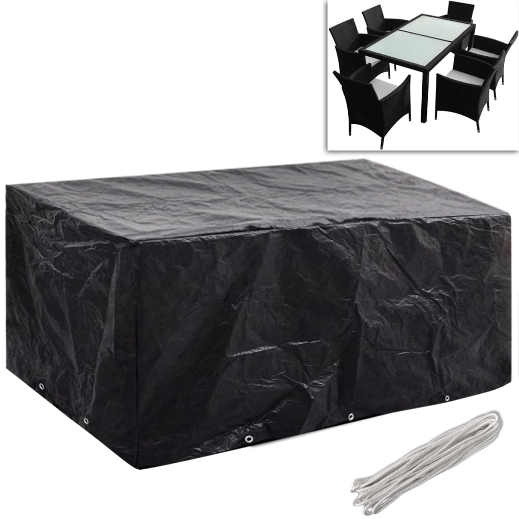 vidaXL Huse mobilier grădină 2 buc. set poliratan 10 ocheți 240x140 cm vidaXL Huse mobilier grădină 2 buc. set poliratan 10 ocheți 240x140 cm