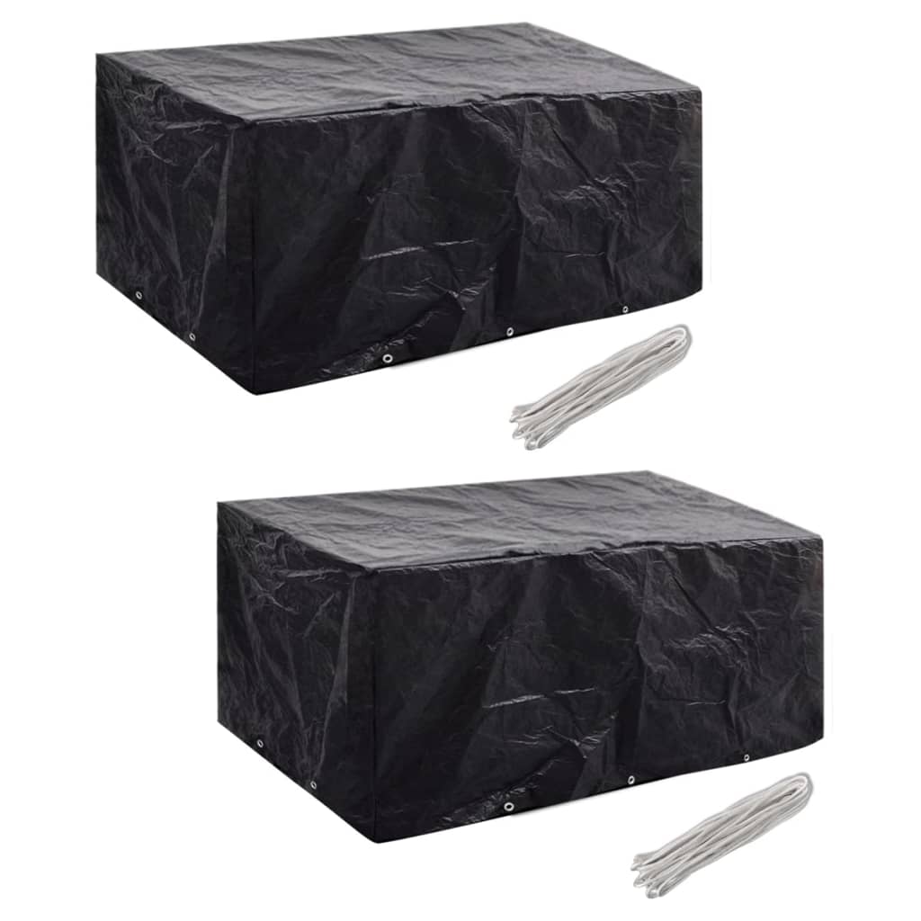 vidaXL Huse mobilier grădină 2 buc. set poliratan 10 ocheți 240x140 cm vidaXL Huse mobilier grădină 2 buc. set poliratan 10 ocheți 240x140 cm