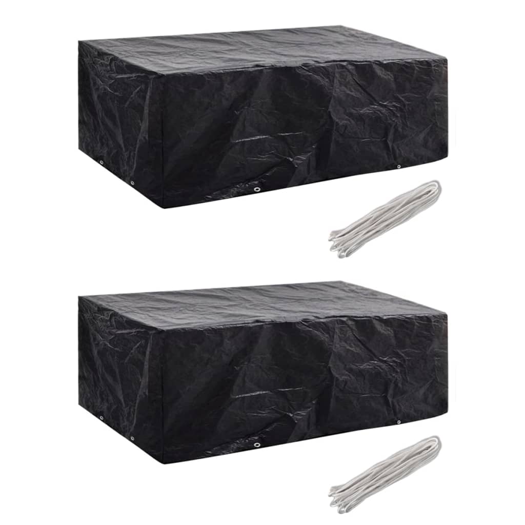 vidaXL Huse mobilier grădină, 2 buc., 200 x 160 x 70 cm, 8 ocheți vidaXL Huse mobilier grădină, 2 buc., 200 x 160 x 70 cm, 8 ocheți