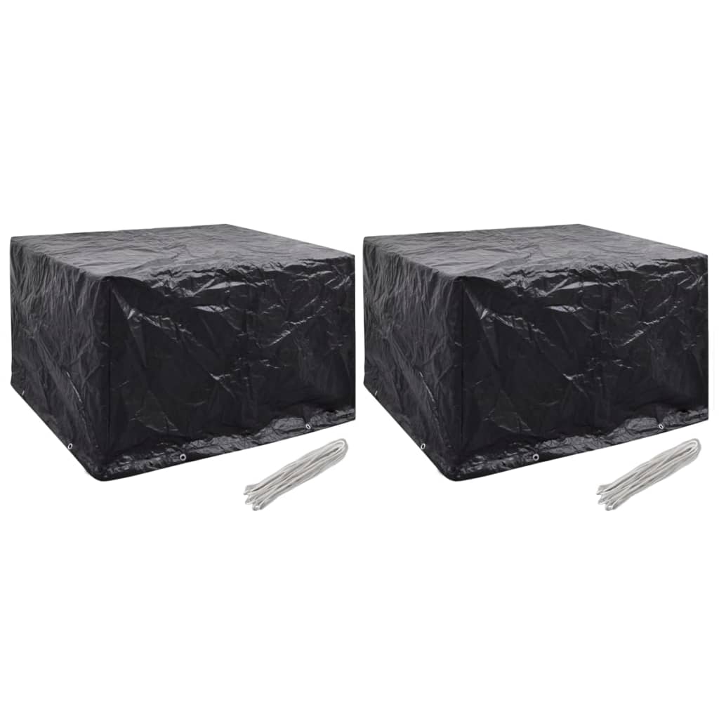 vidaXL Huse mobilier grădină, 2 buc., 135 x 135 x 90 cm, 8 ocheți vidaXL Huse mobilier grădină, 2 buc., 135 x 135 x 90 cm, 8 ocheți
