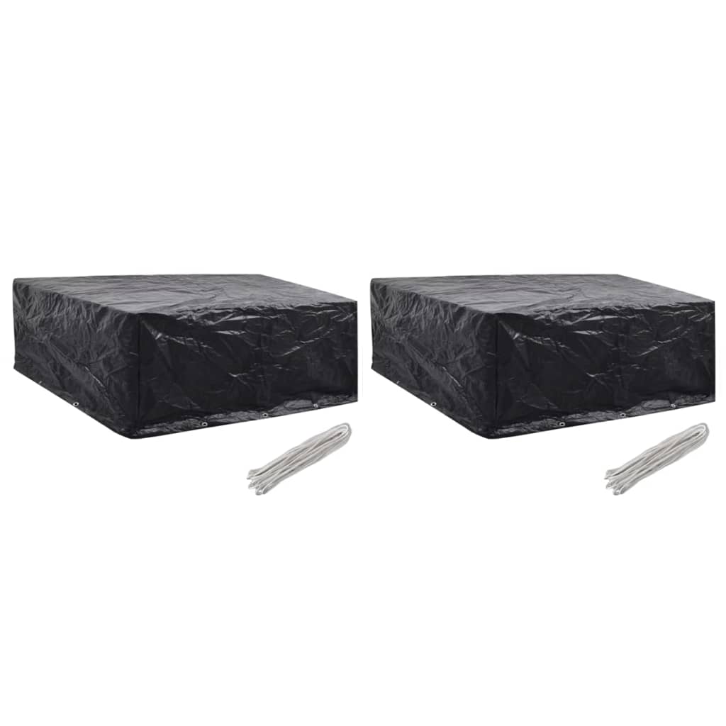 vidaXL Huse mobilier grădină, 2 buc., 260 x 260 x 90 cm, 10 ocheți vidaXL Huse mobilier grădină, 2 buc., 260 x 260 x 90 cm, 10 ocheți