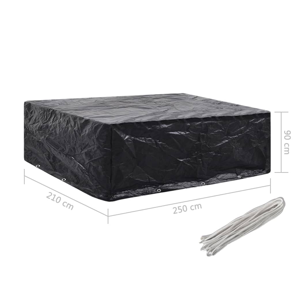 vidaXL Huse mobilier grădină, 2 buc., 8 ocheți, 250 x 210 x 90 cm vidaXL Huse mobilier grădină, 2 buc., 8 ocheți, 250 x 210 x 90 cm