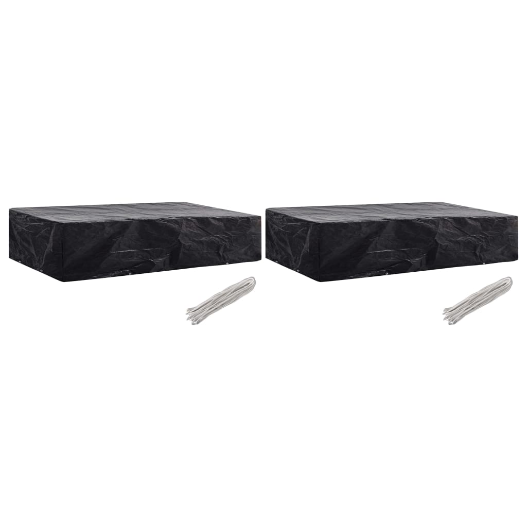 vidaXL Husă șezlong de grădină, 2 buc., 8 ocheți, 218 x 77 x 55 cm vidaXL Husă șezlong de grădină, 2 buc., 8 ocheți, 218 x 77 x 55 cm