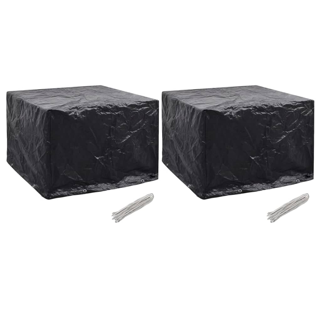 vidaXL Huse mobilier grădină, 2 buc., 8 ocheți, 122 x 112 x 98 cm vidaXL Huse mobilier grădină, 2 buc., 8 ocheți, 122 x 112 x 98 cm