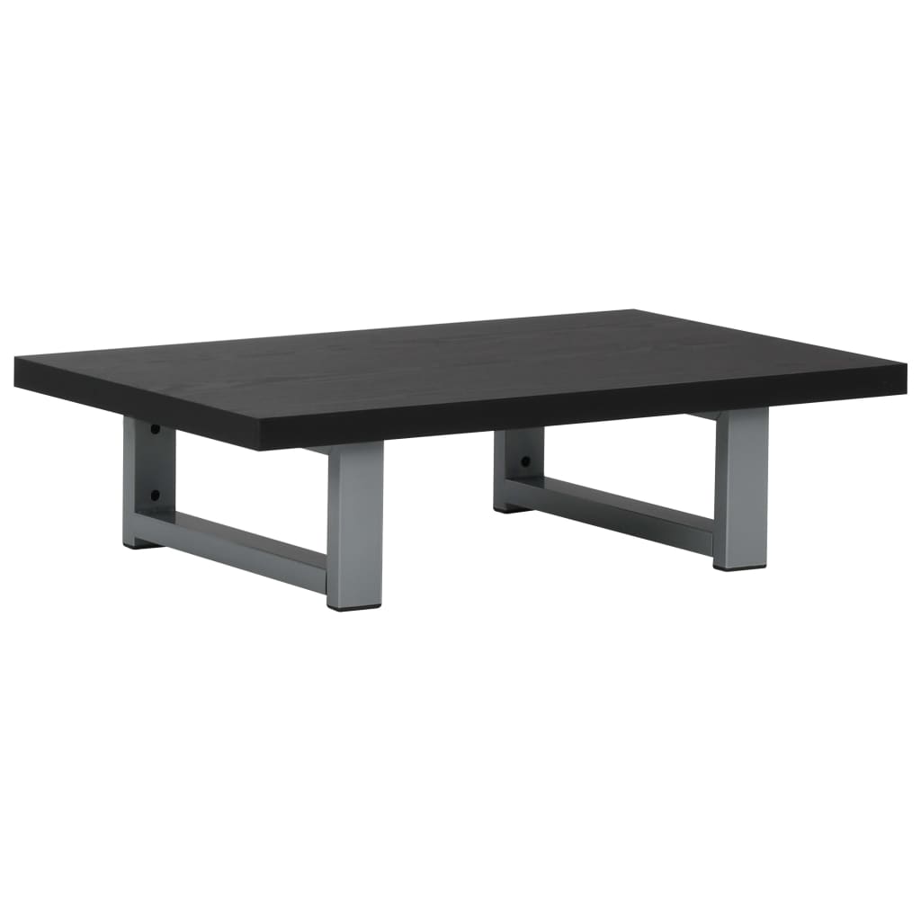 vidaXL Set mobilier de baie, 2 piese, negru, ceramică