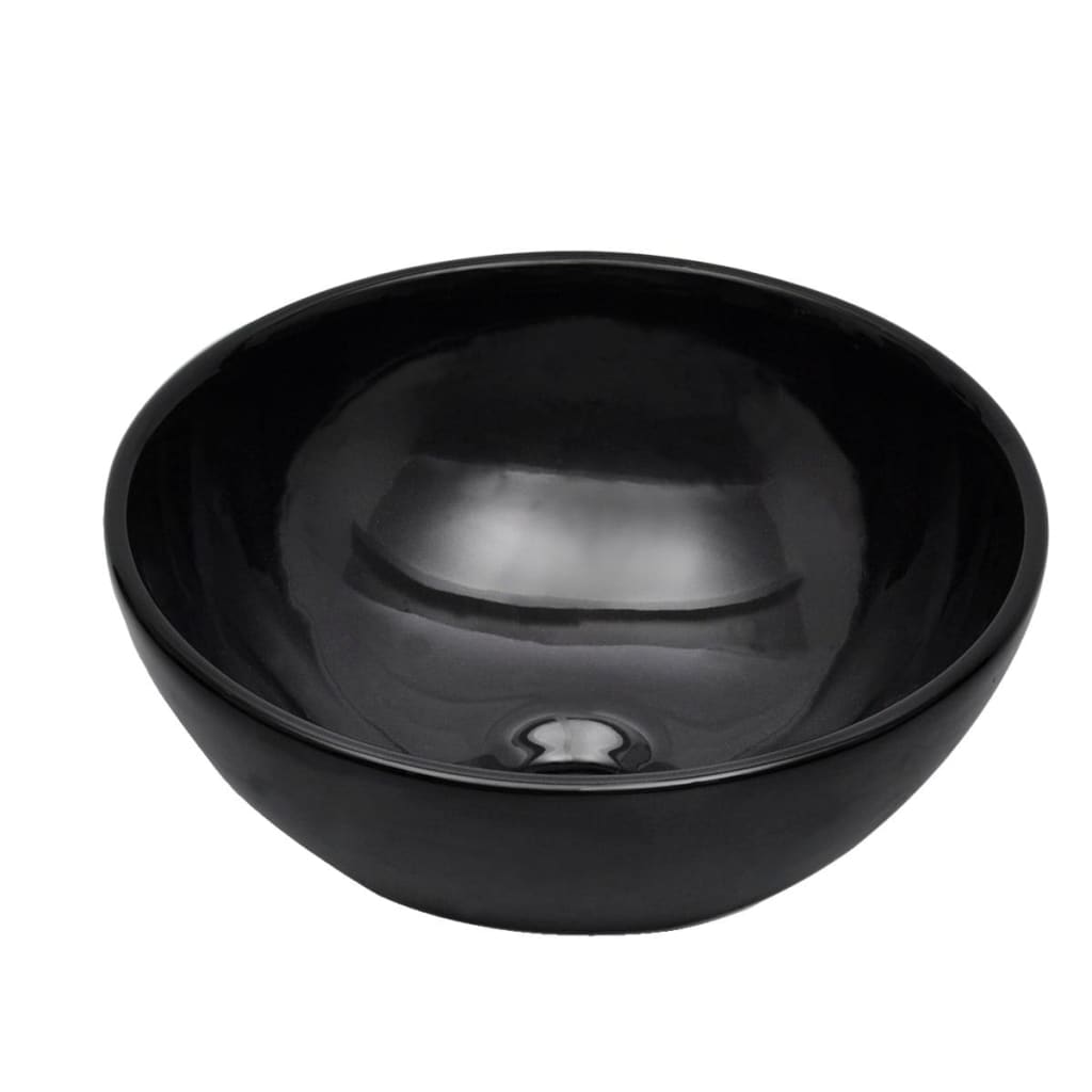 vidaXL Set mobilier de baie, 2 piese, alb, ceramică vidaXL Set mobilier de baie, 2 piese, alb, ceramică
