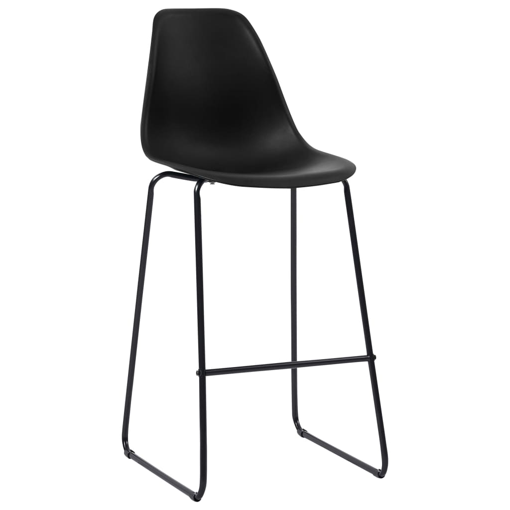 vidaXL Set mobilier de bar, 3 piese, negru, plastic