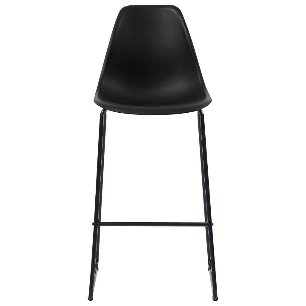 vidaXL Set mobilier de bar, 3 piese, negru, plastic