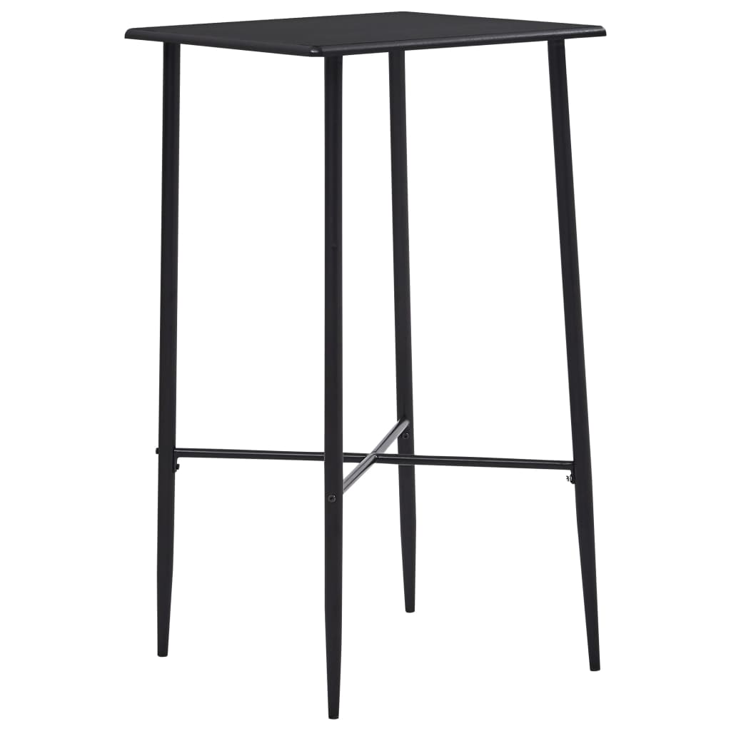 vidaXL Set mobilier de bar, 3 piese, negru, material textil