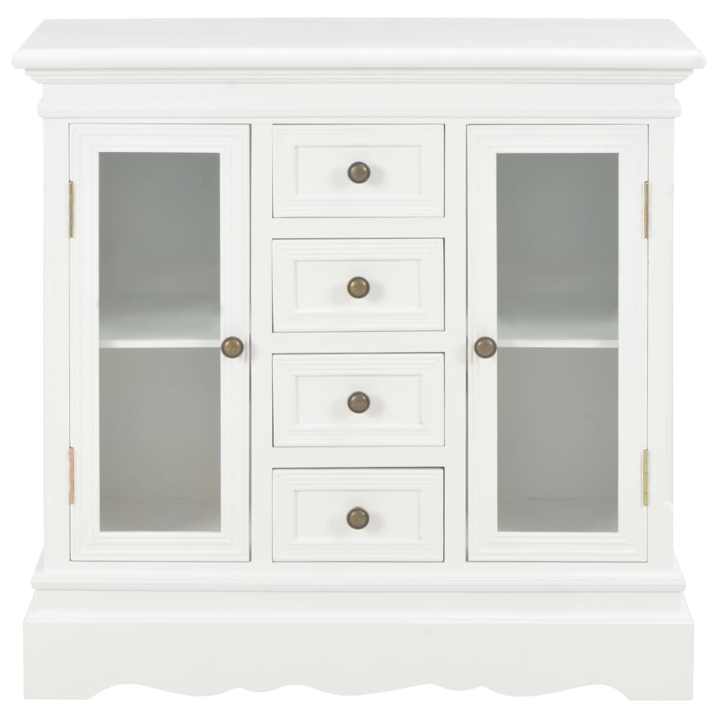 vidaXL Servantă, alb, 70x28x70 cm, lemn masiv de pin
