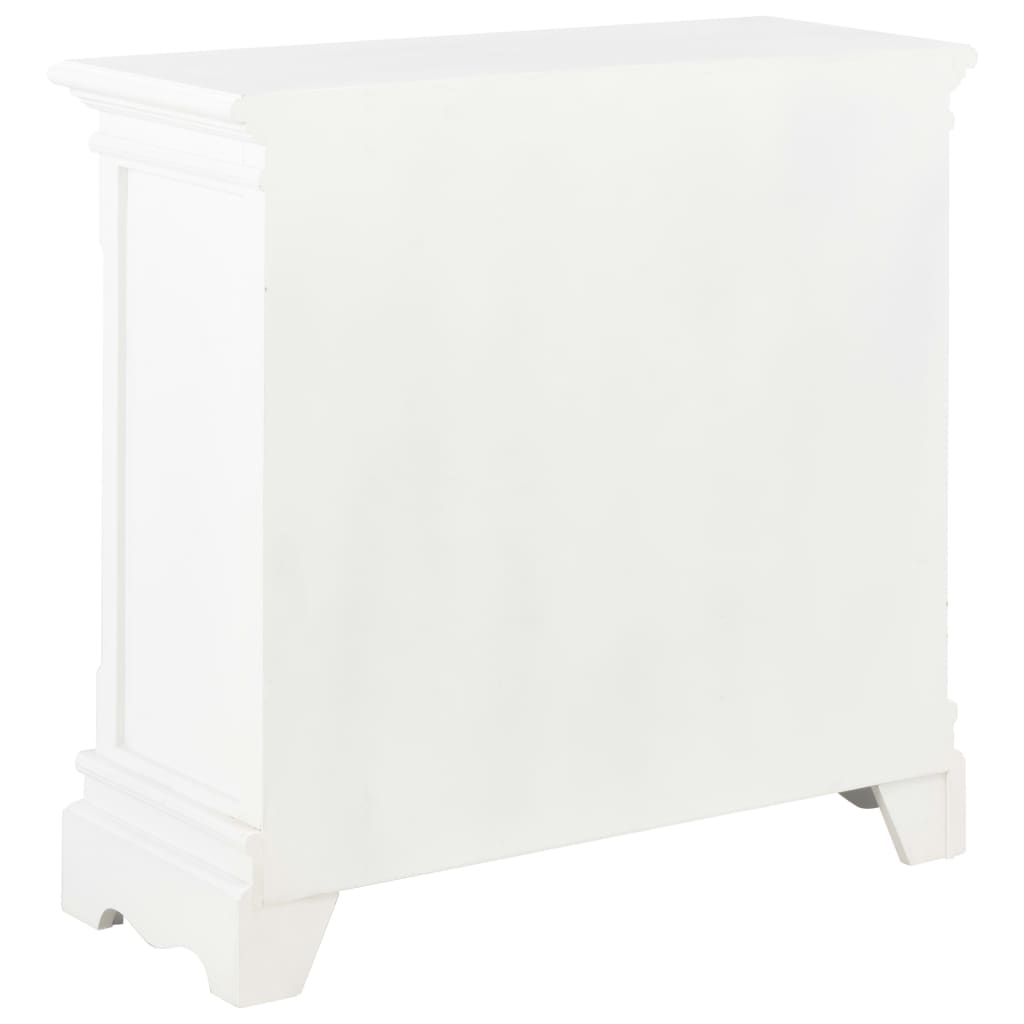 vidaXL Servantă, alb, 70x28x70 cm, lemn masiv de pin