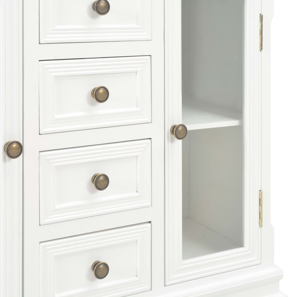 vidaXL Servantă, alb, 70x28x70 cm, lemn masiv de pin