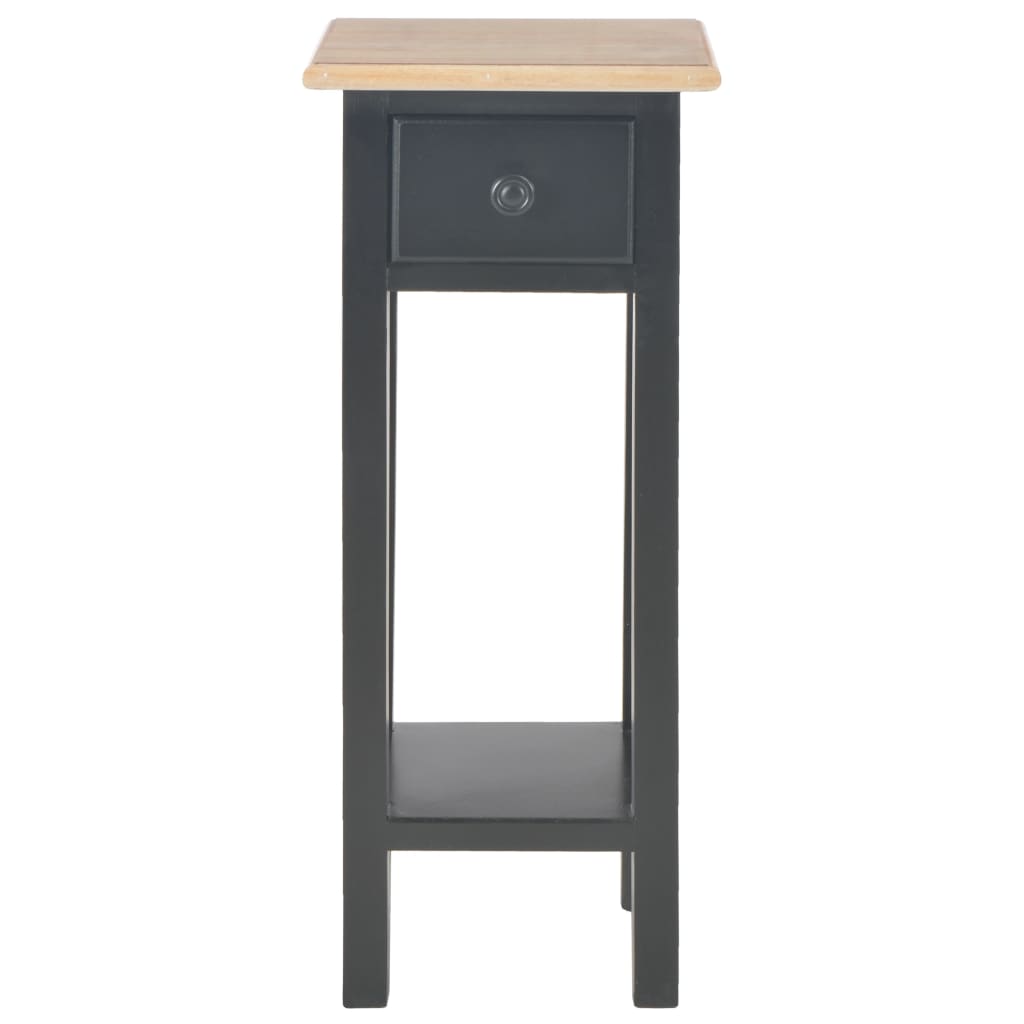 vidaXL Masă laterală, negru, 27 x 27 x 65,5 cm, lemn vidaXL Masă laterală, negru, 27 x 27 x 65,5 cm, lemn