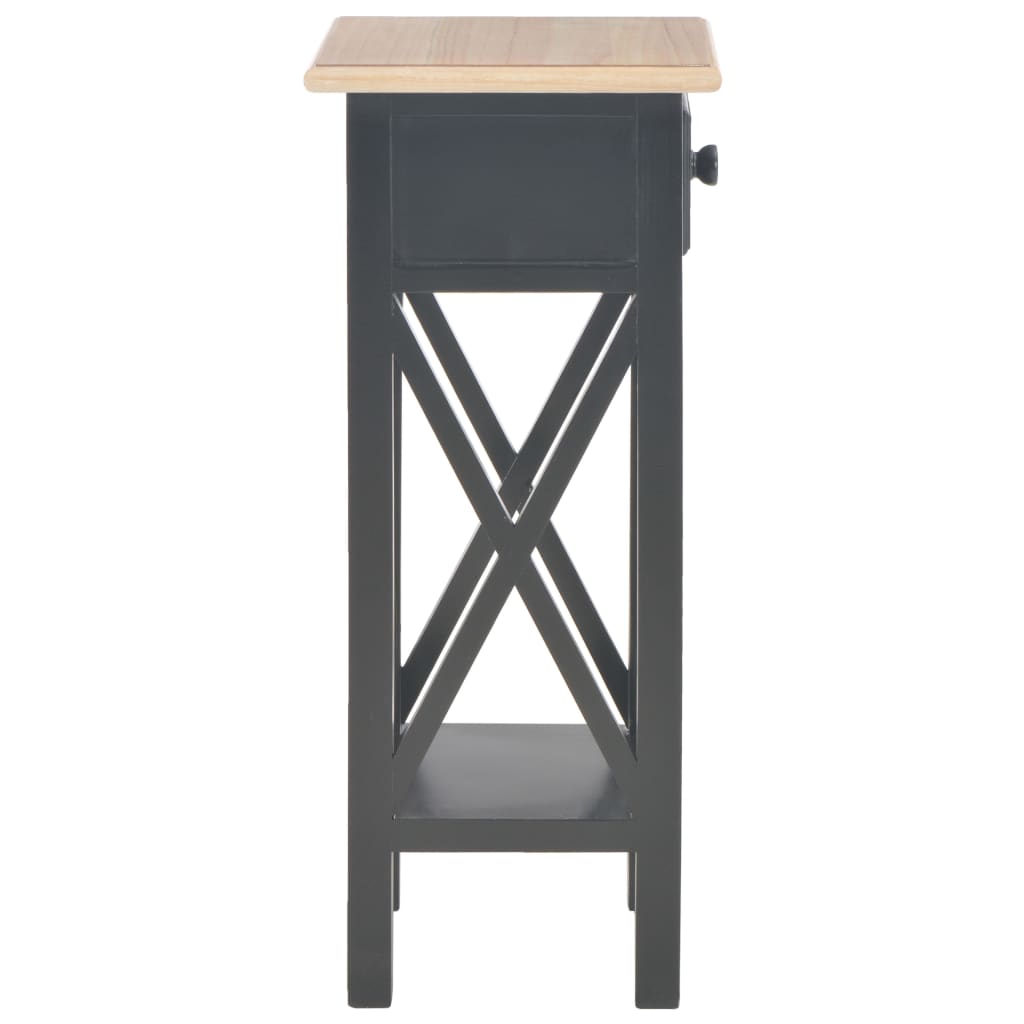 vidaXL Masă laterală, negru, 27 x 27 x 65,5 cm, lemn vidaXL Masă laterală, negru, 27 x 27 x 65,5 cm, lemn