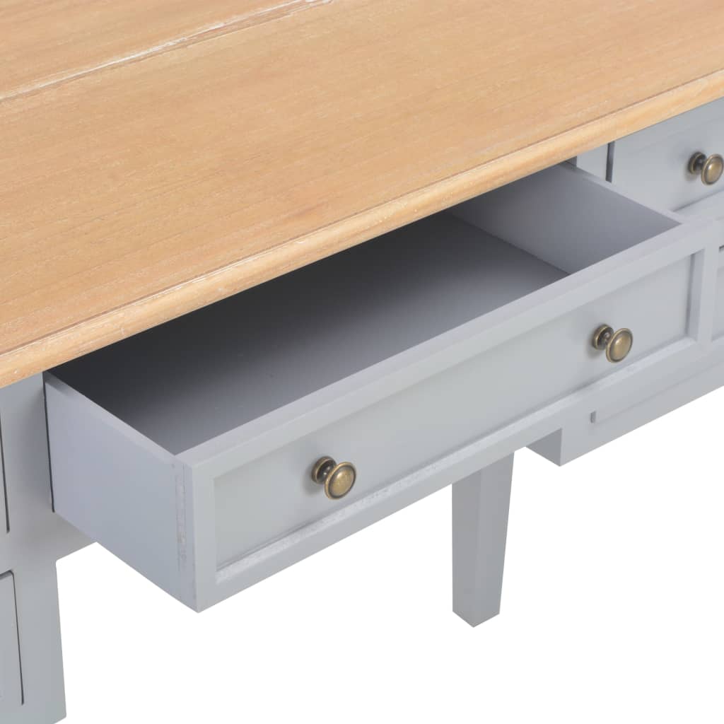 vidaXL Birou de scris, gri, 109,5 x 45 x 77,5 cm, lemn