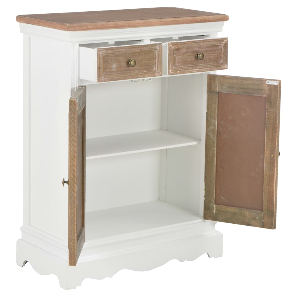 vidaXL Servantă, alb, 60 x 30 x 80 cm, lemn masiv vidaXL Servantă, alb, 60 x 30 x 80 cm, lemn masiv