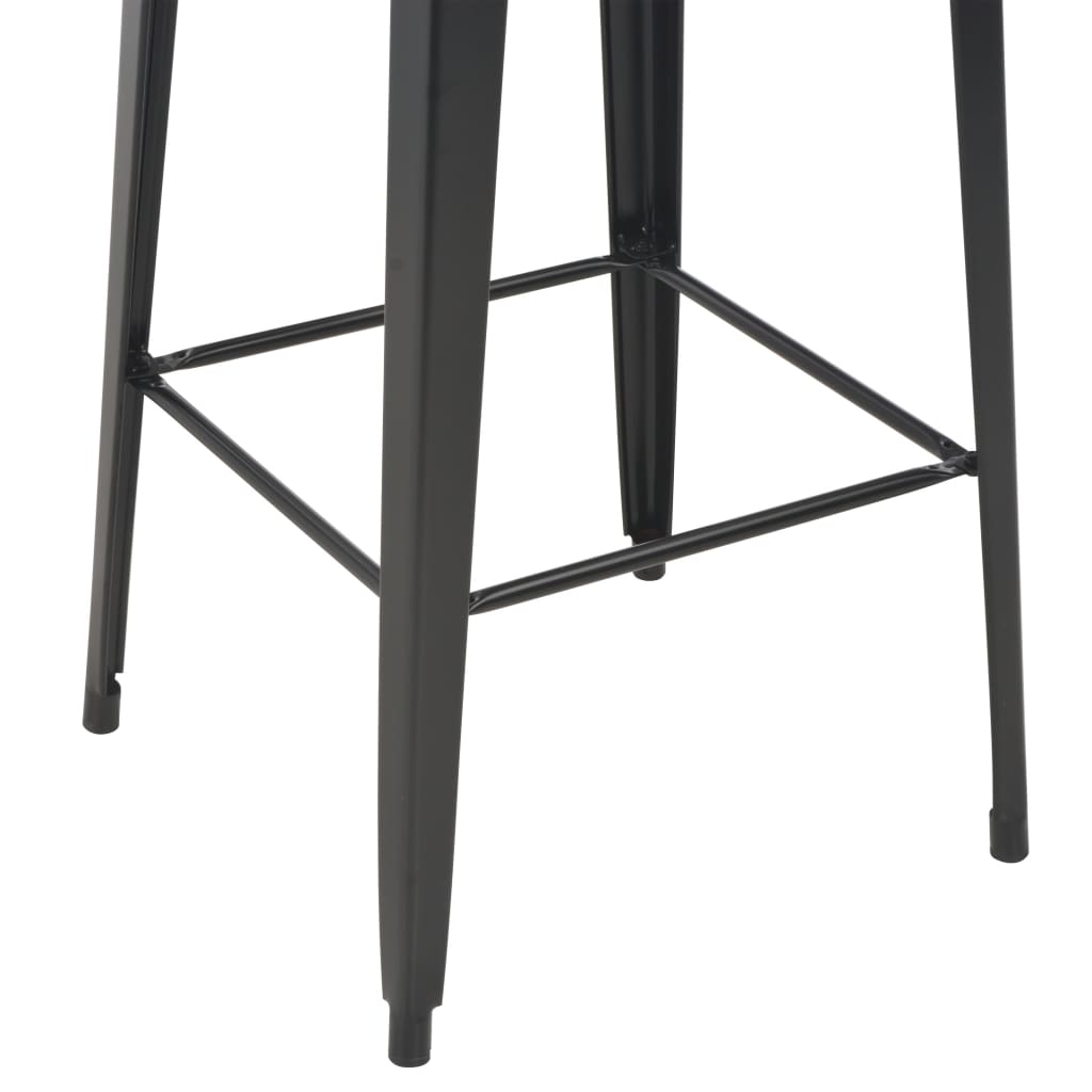 vidaXL Masă de bar, negru, 60x60x108 cm, oțel și lemn masiv de pin vidaXL Masă de bar, negru, 60x60x108 cm, oțel și lemn masiv de pin